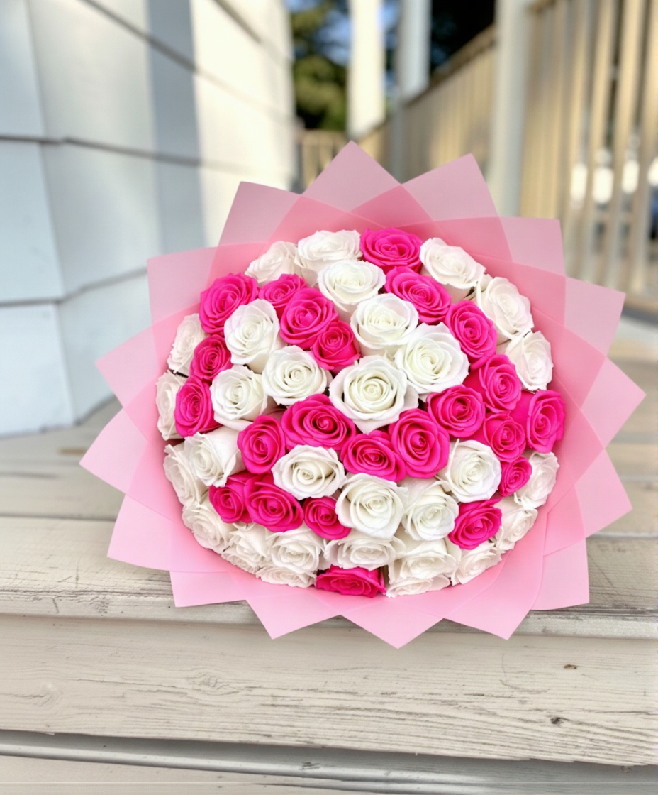 Luxe Two-Tone Bouquet - Valentine's