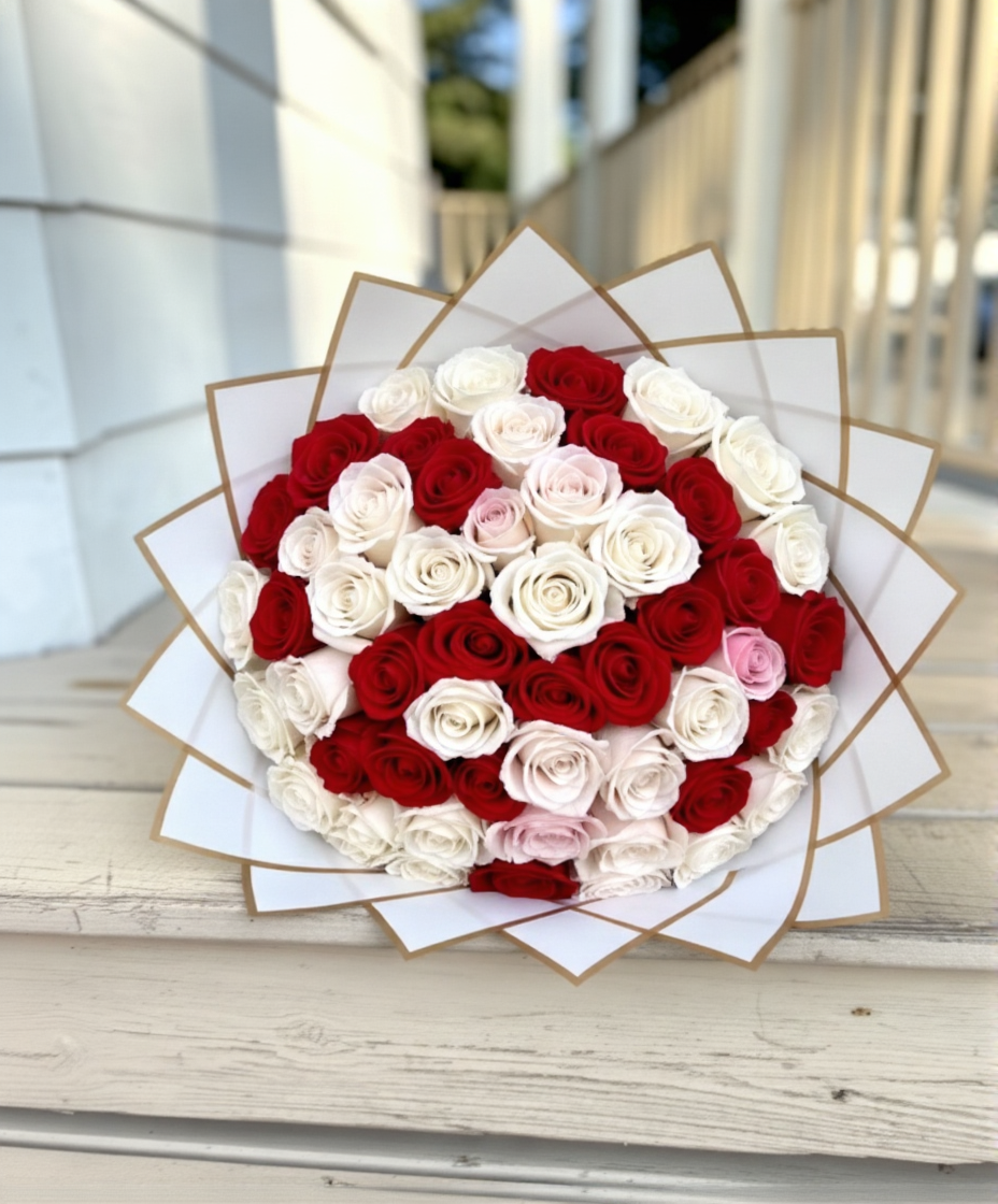 Luxe Two-Tone Bouquet - Valentine's